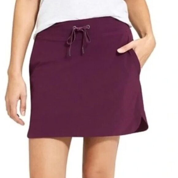 Athleta Midtown Berry Skort Skirt Womens 12 Performance Pockets - Picture 1 of 10